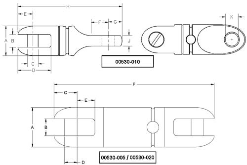 00530 Breakaway Connector drawing