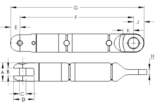 Wire Breakaway Swivel drawing
